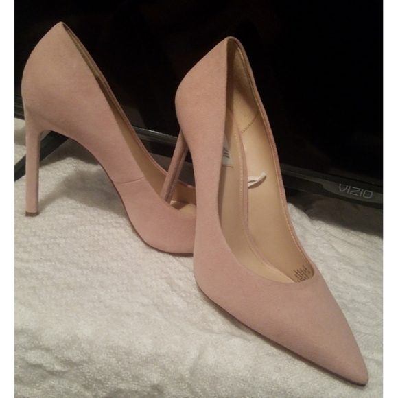 H&M Pink Suede Pointed Toe Heels Size US 7 - Picture 3 of 10